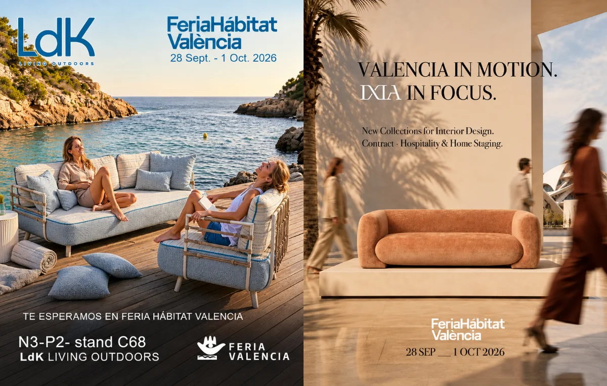 Locandina di LdK Living Outdoors e Ixia per Feria Hábitat València 2026